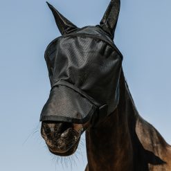 Kaukė nuo musių ir UV spindulių žirgams EQUITHÈME PROTEC (juoda) - Image 5