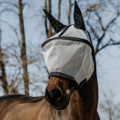 Kaukė nuo musių ir UV spindulių žirgams EQUITHÈME PROTEC (pilka) - Image 5