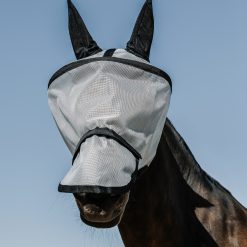 Kaukė nuo musių ir UV spindulių žirgams EQUITHÈME PROTEC (pilka) - Image 6