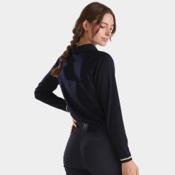 Polo marškinėliai HORSE PILOT MERINO WOOL (tamsiai mėlyni) - Image 3
