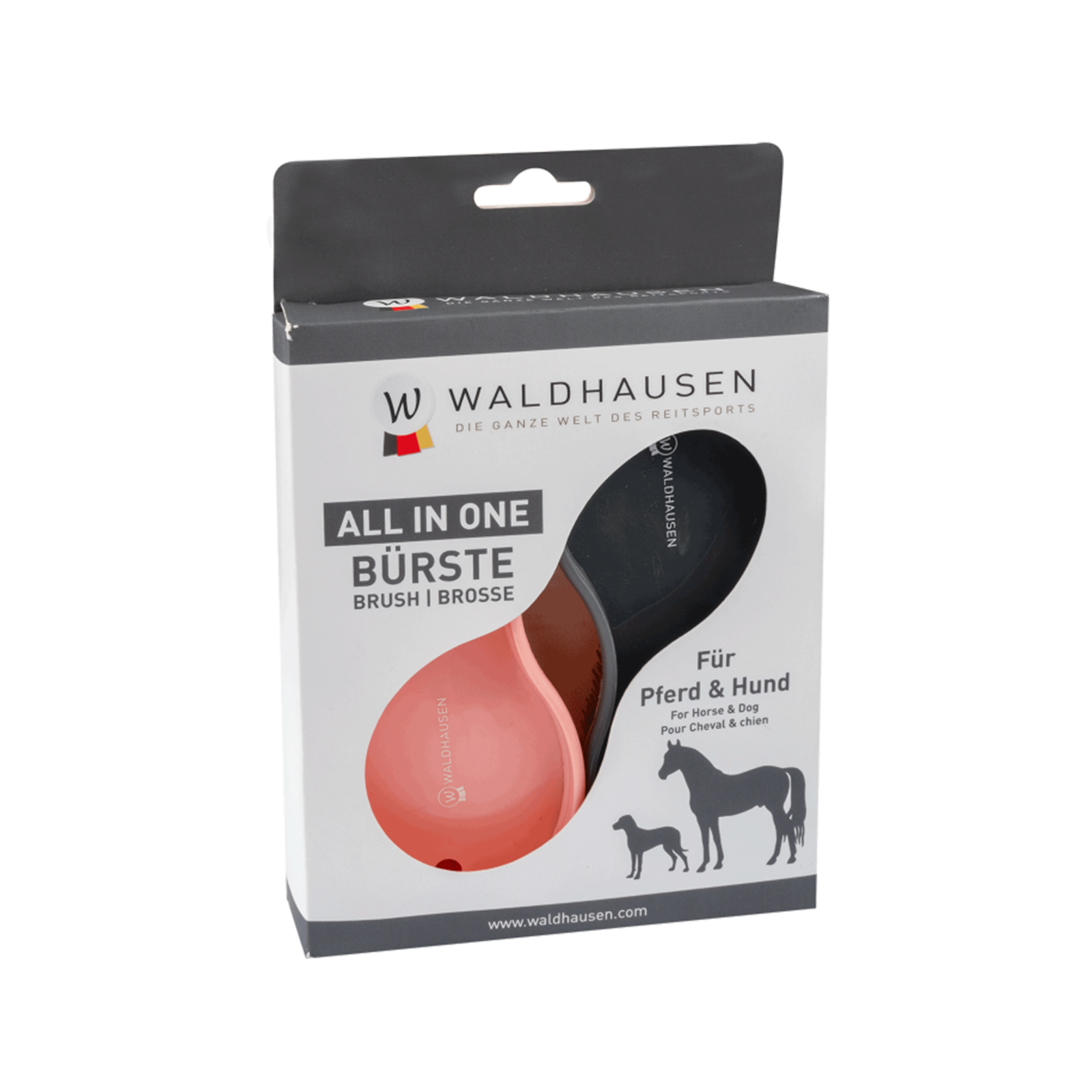 Šepečių rinkinys "All-in-one" WALDHAUSEN (pilkas/rožinis)